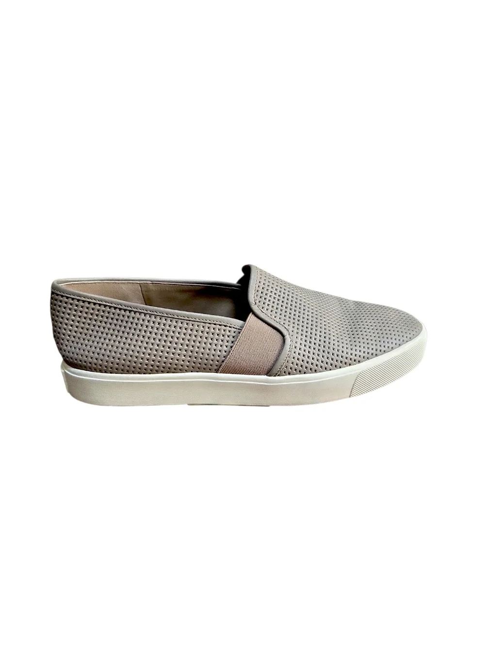 Vince Women's Slip-On Perforated Sneaker Loafer - Light Taupe Size 8